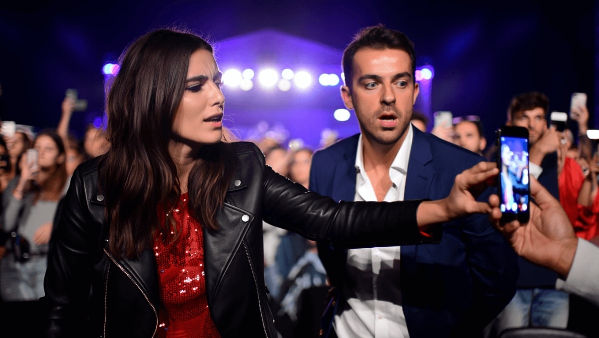 Elodie strappa il telefono al giornalista, Lory Del Santo attacca "Se ti vesti così..."