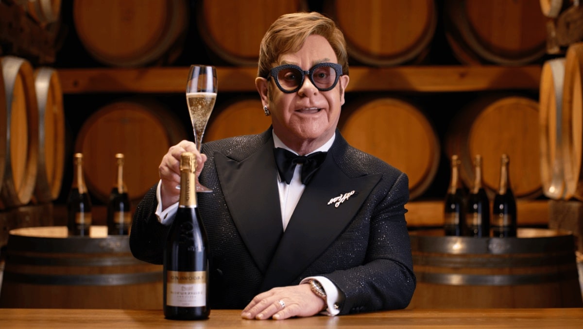 Elton John lancia uno champagne senza alcol
