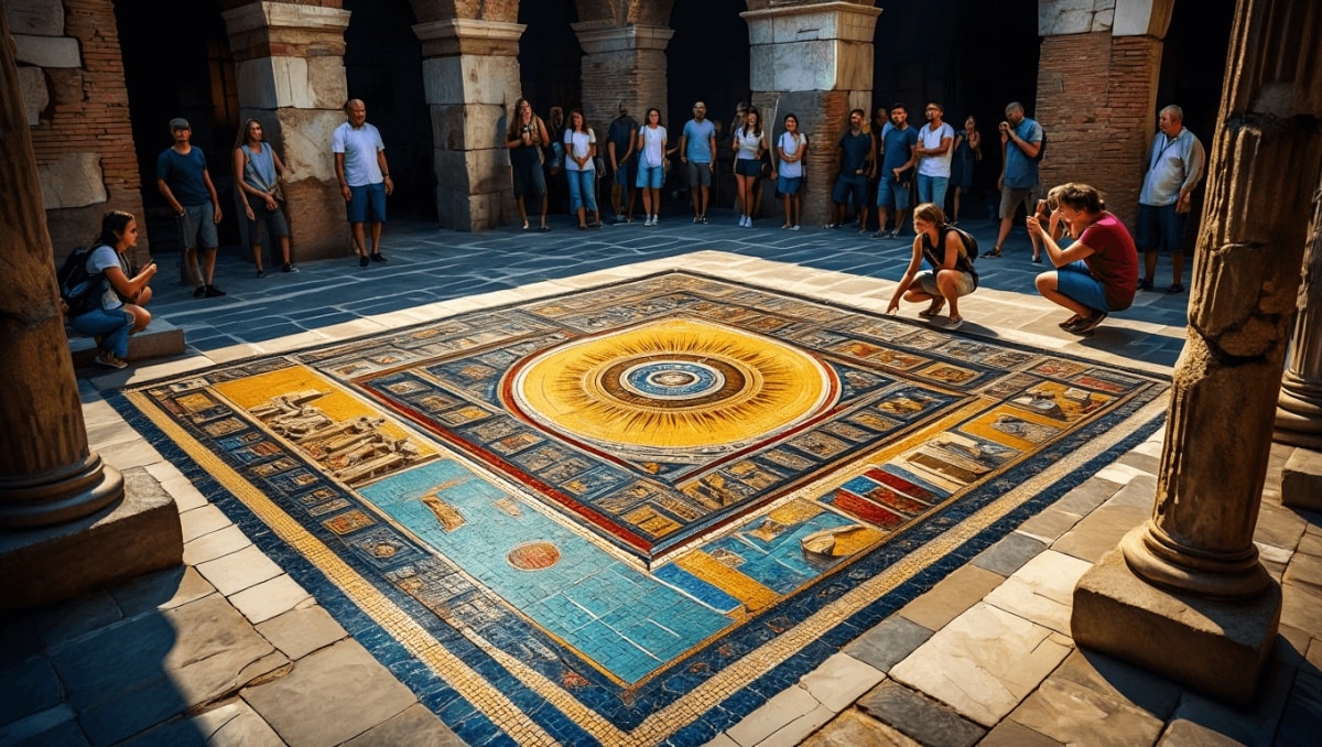 A Ravenna il mosaico di Nicola Montalbini diventa un caso: è temporaneo, ma la città vuole tenerlo