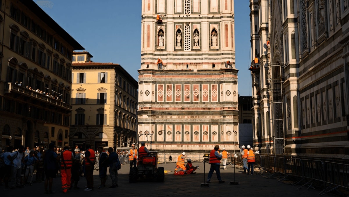 Firenze, al via il restauro del Campanile di Giotto: è la prima volta che viene sottoposto a un restauro complessivo