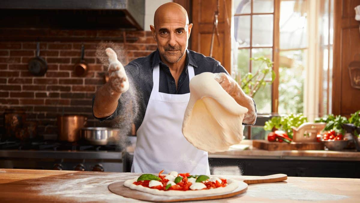 Stanley Tucci porta al Super Bowl la pizza di Confine Milano