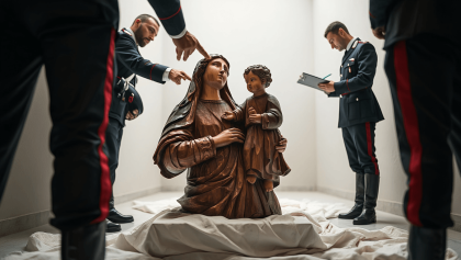 Carabinieri TPC recuperano una Madonna lignea del XIV secolo rubata nel 1977 dal Castello di Monselice