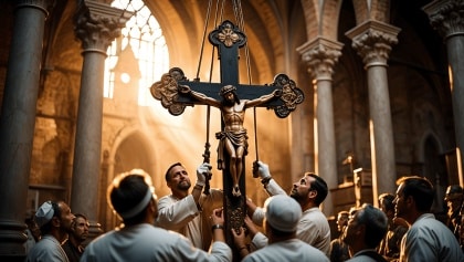 Il Volto Santo di Lucca torna nel Tempietto del Civitali dopo il restauro del crocifisso medievale