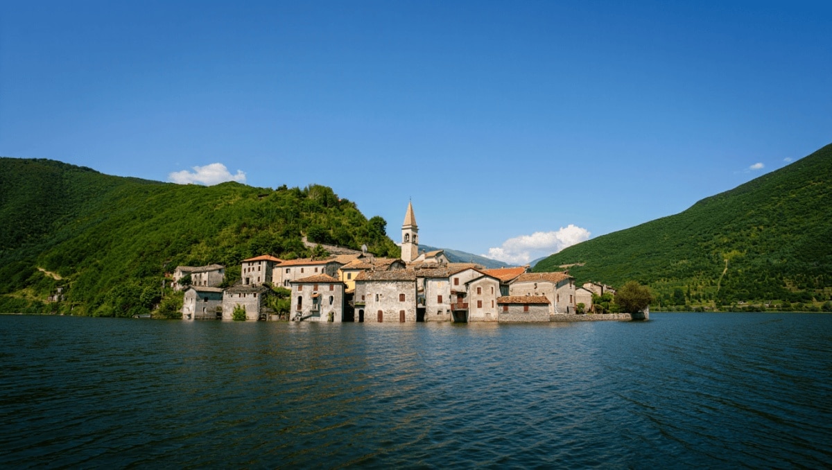 Il borgo sommerso del Lago di Vagli potrebbe riemergere nel 2028: l'ipotesi del Presidente Giani