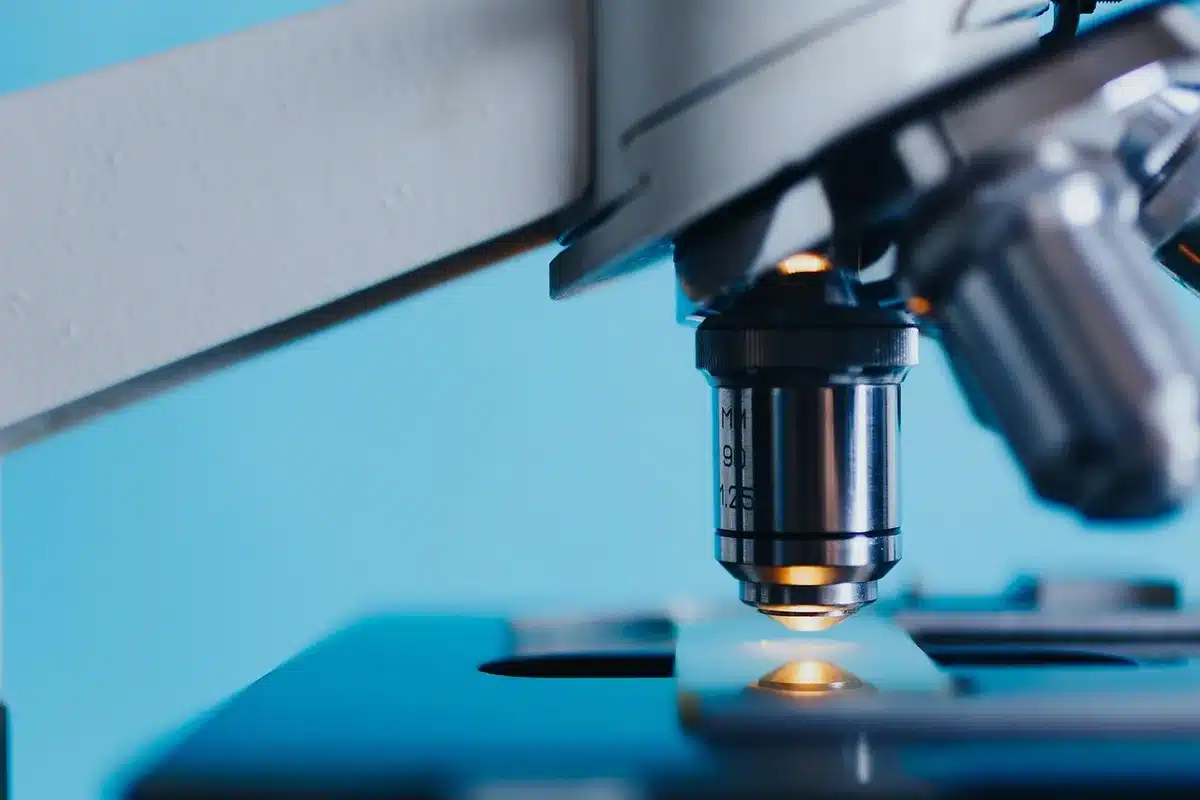 Strumenti di laboratorio e attrezzature da cucina su un banco