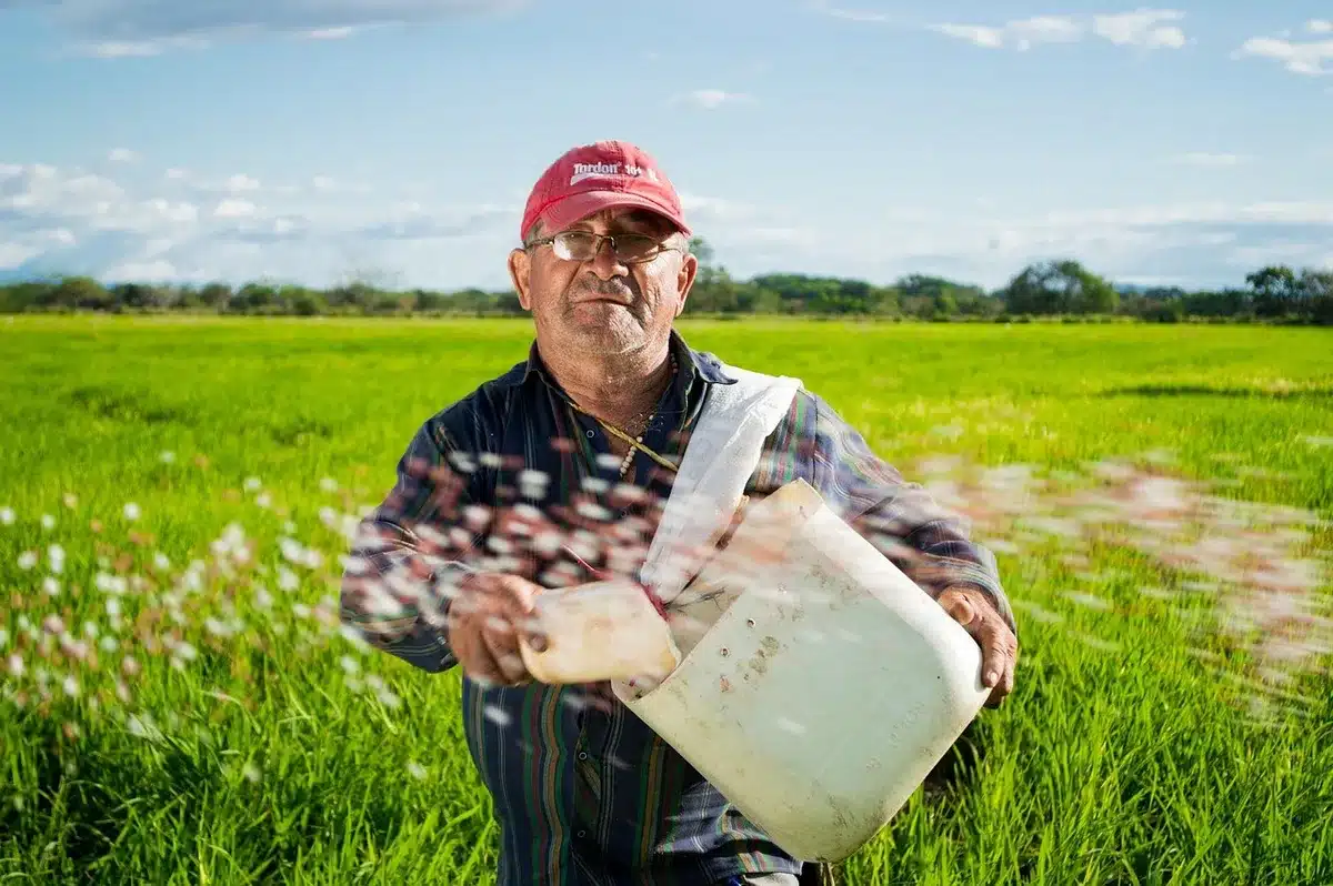 Agricoltori in formazione durante un incontro rurale